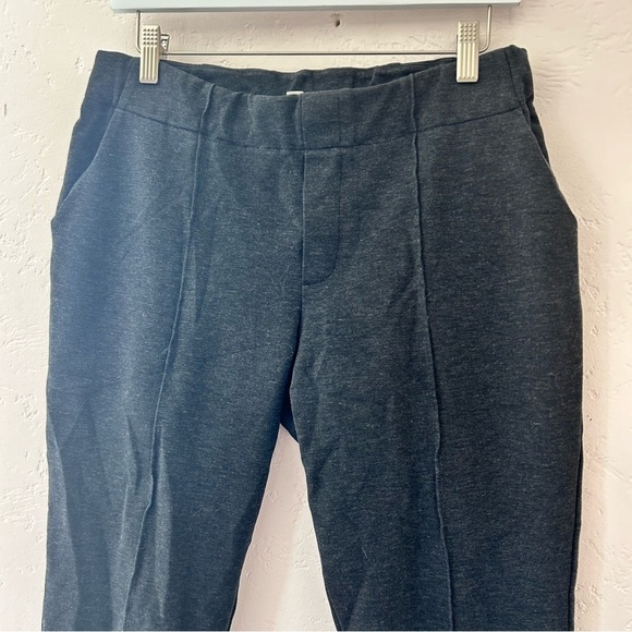 GARNET HILL Comfort Crop Trousers Pull-on Pants Heathered Charcoal Size Medium - Picture 7 of 13